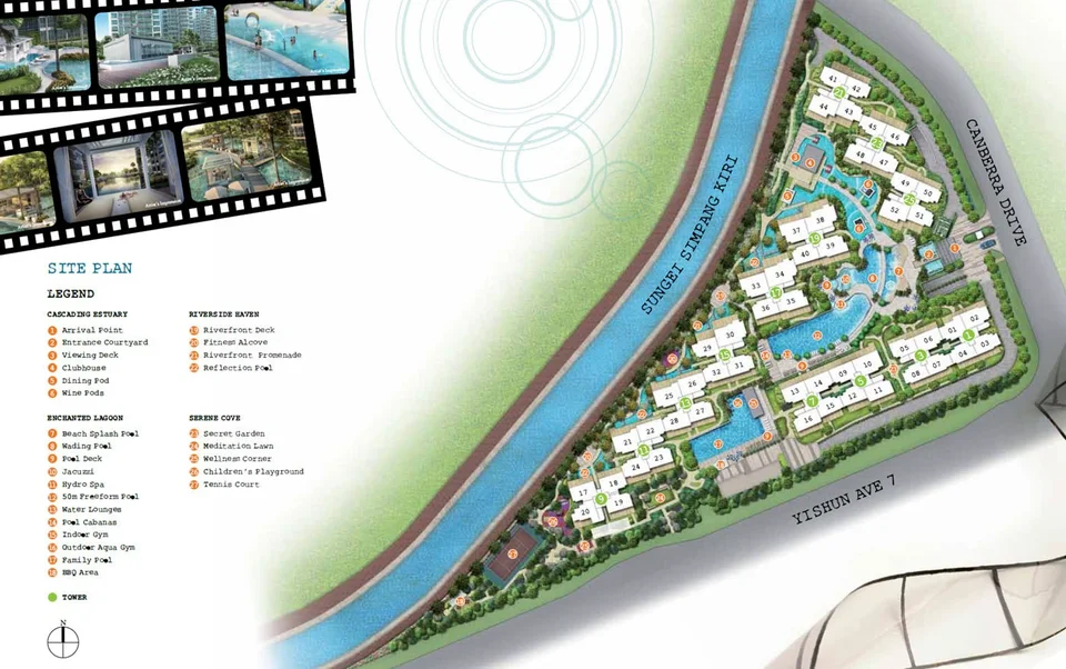 Site plan of 1 Canberra in Singapore
