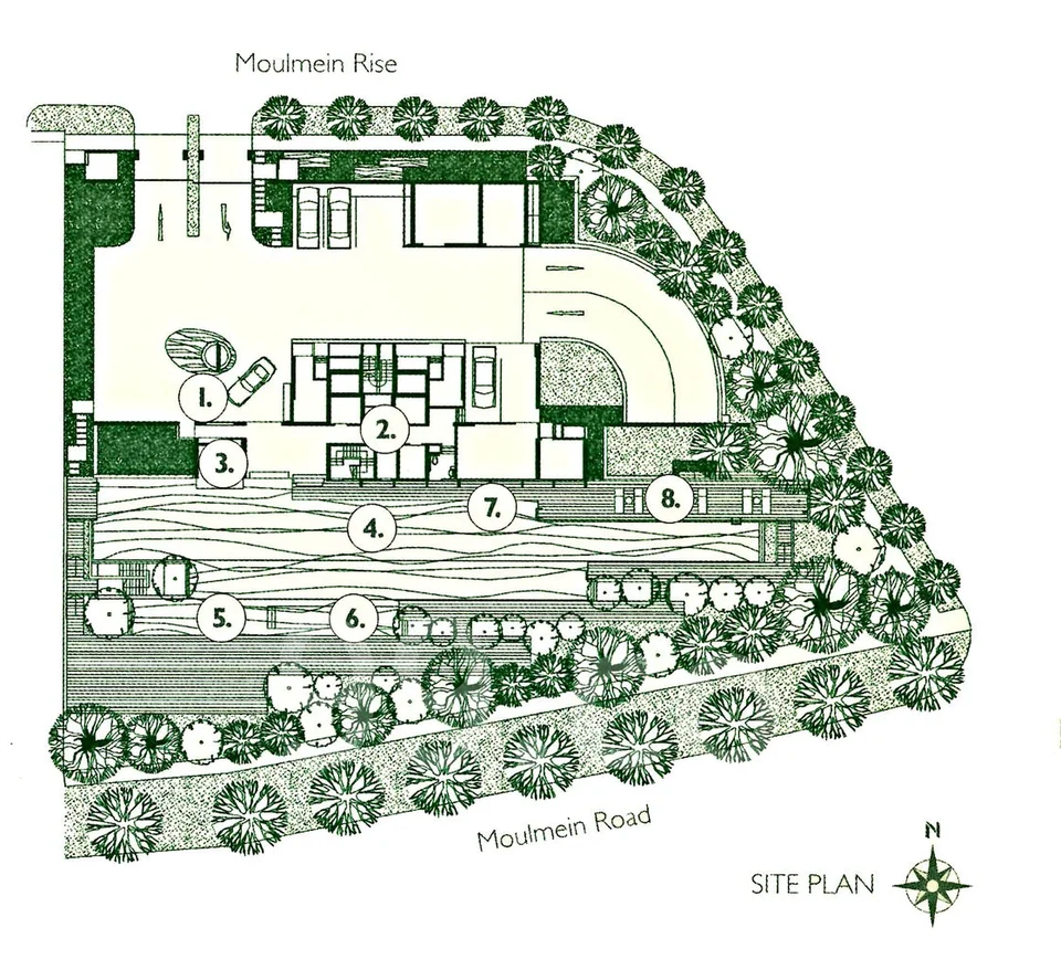 Site plan of 1 Moulmein Rise in Singapore