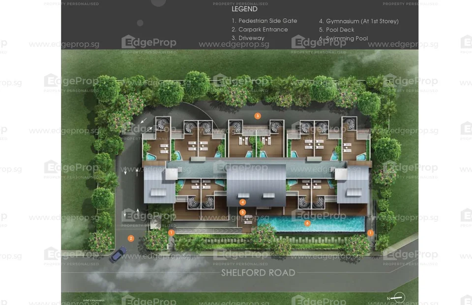 Site plan of 10 Shelford in Singapore