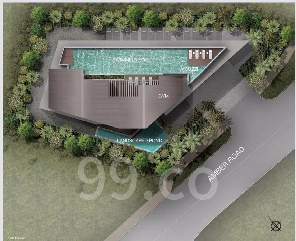 Site plan of 16 @AMBER in Singapore