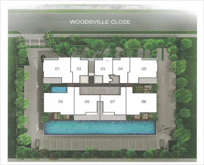 Site plan of 18 Woodsville in Singapore