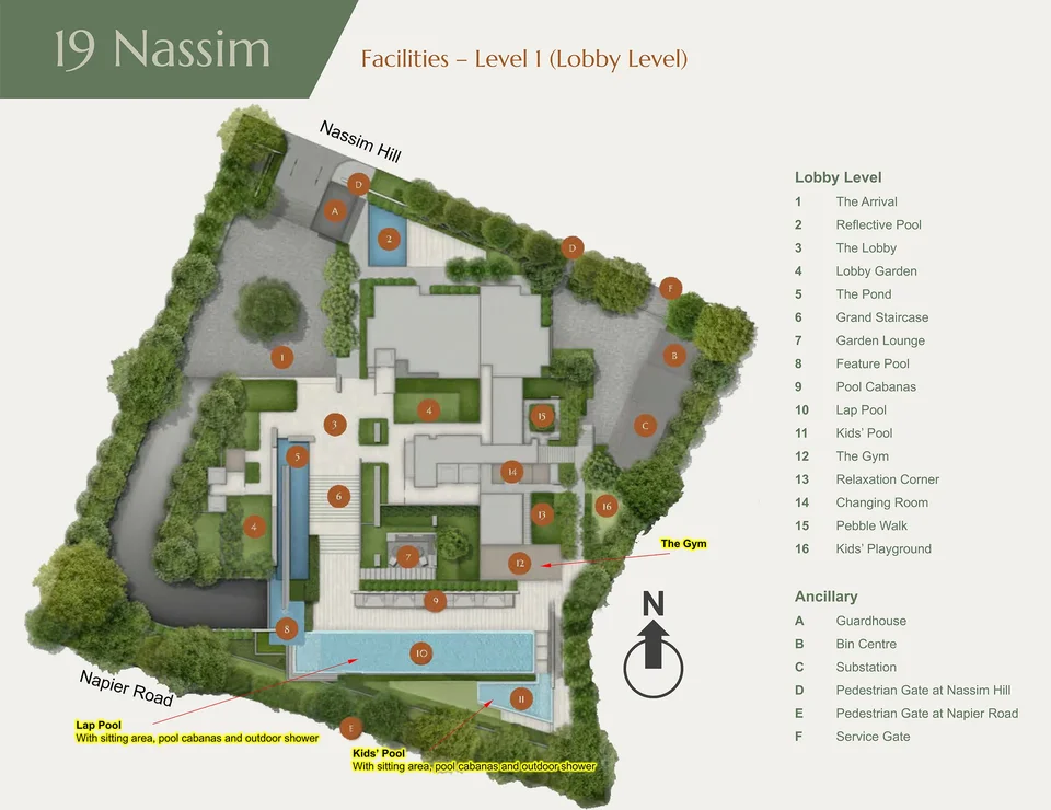Site plan of 19 Nassim in Singapore