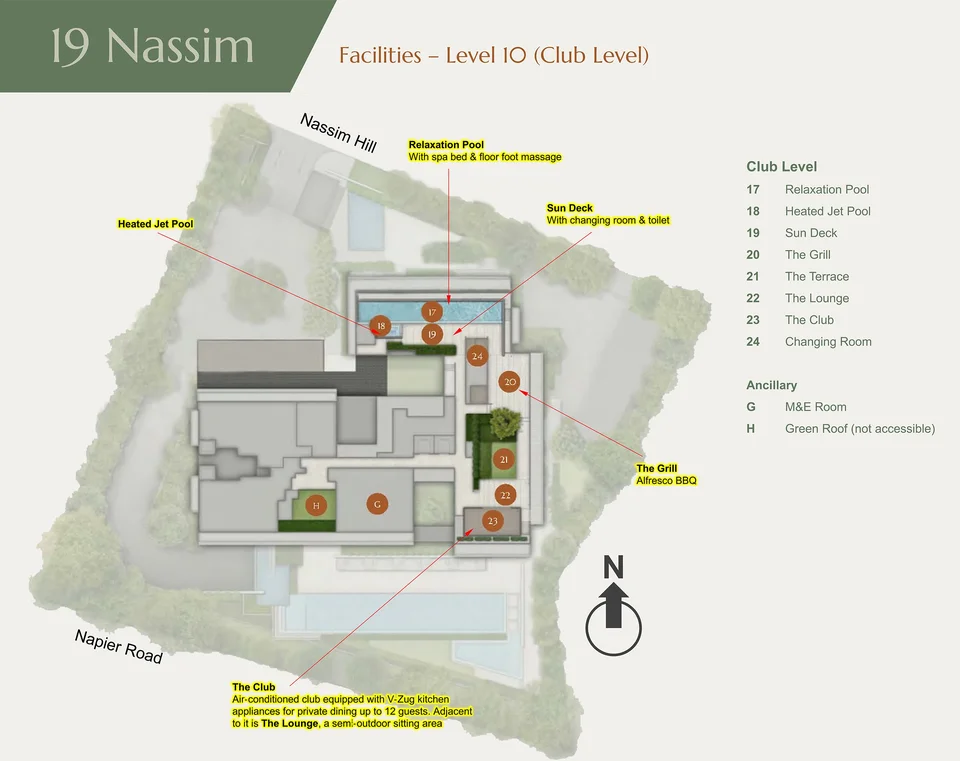 Site plan of 19 Nassim in Singapore