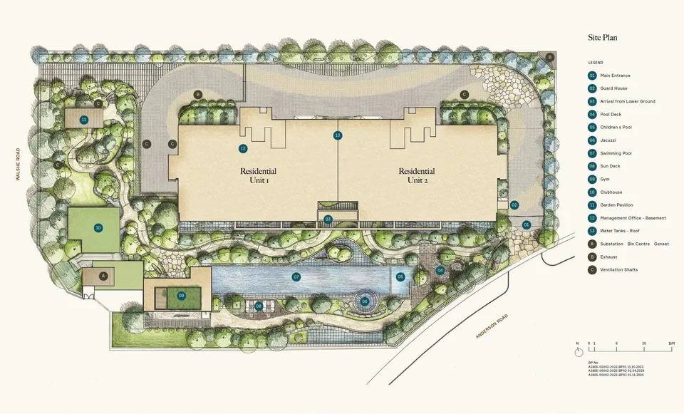 Site plan of 21 Anderson in Singapore