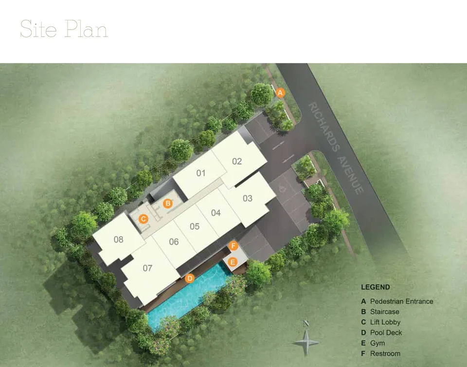 Site plan of 21 Richards in Singapore