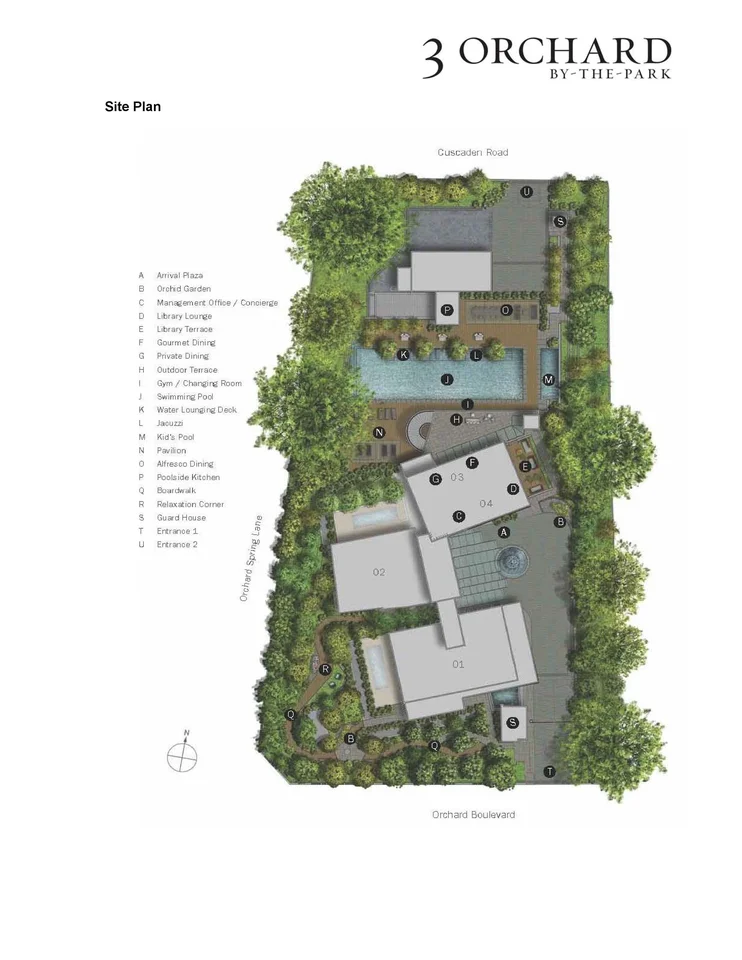Site plan of 3 Orchard By-The-Park in Singapore