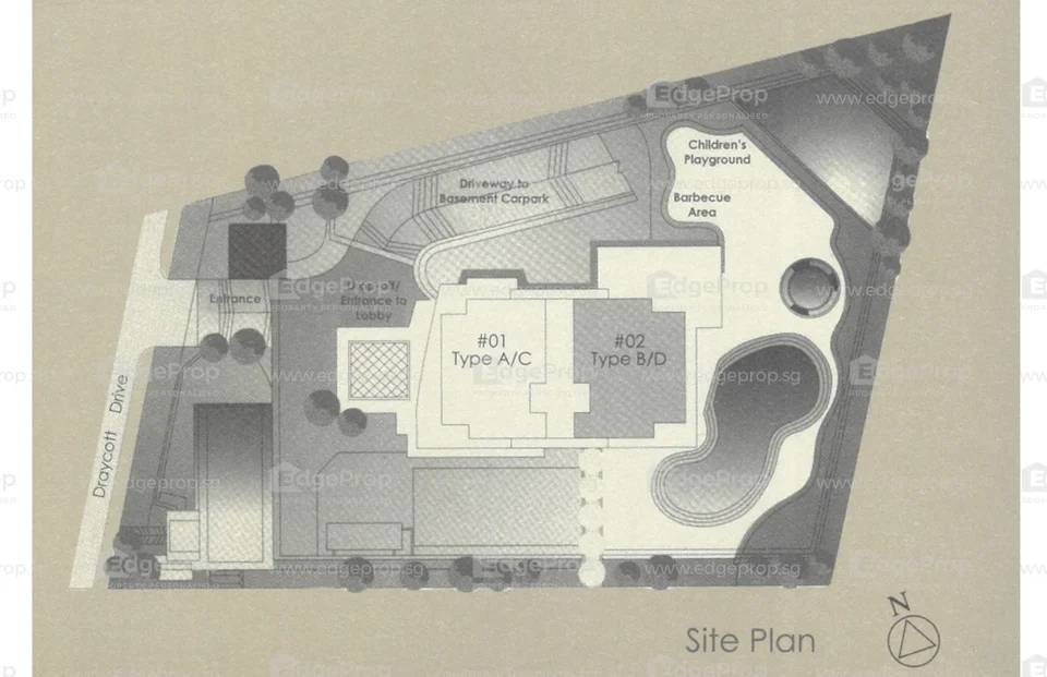 Site plan of 7 Draycott Drive in Singapore