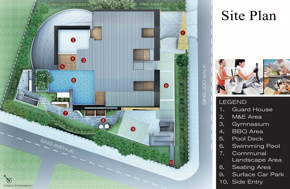 Site plan of 8 Farrer Suites in Singapore