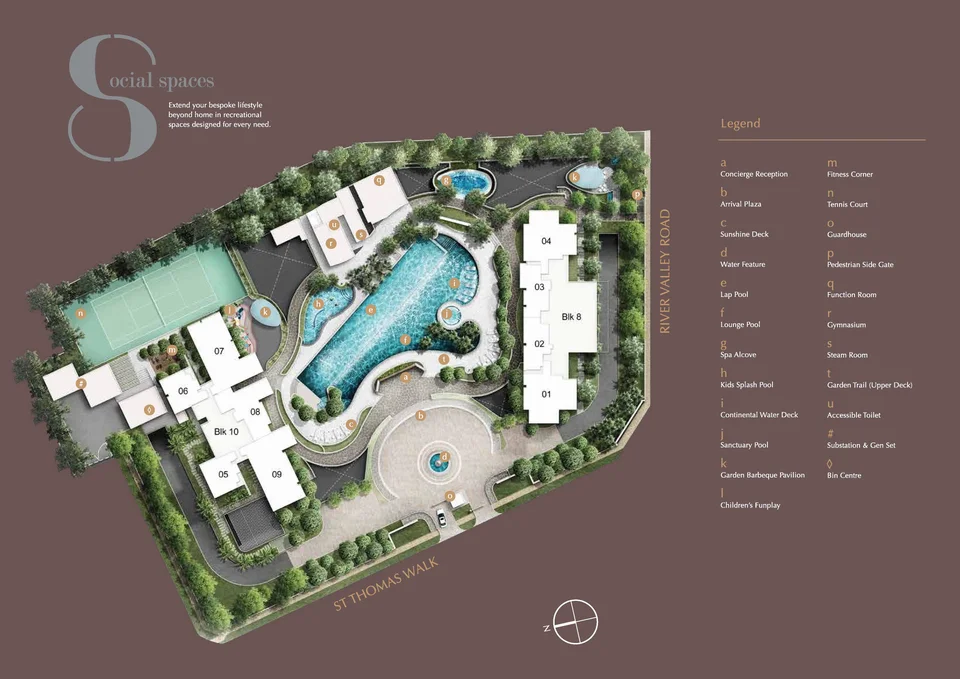 Site plan of 8 Saint Thomas in Singapore