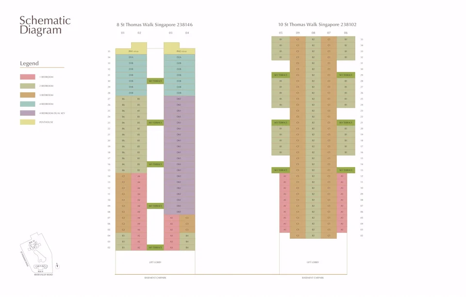 Site plan of 8 Saint Thomas in Singapore