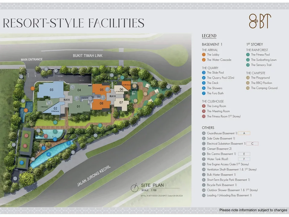 Site plan of 8@BT in Singapore
