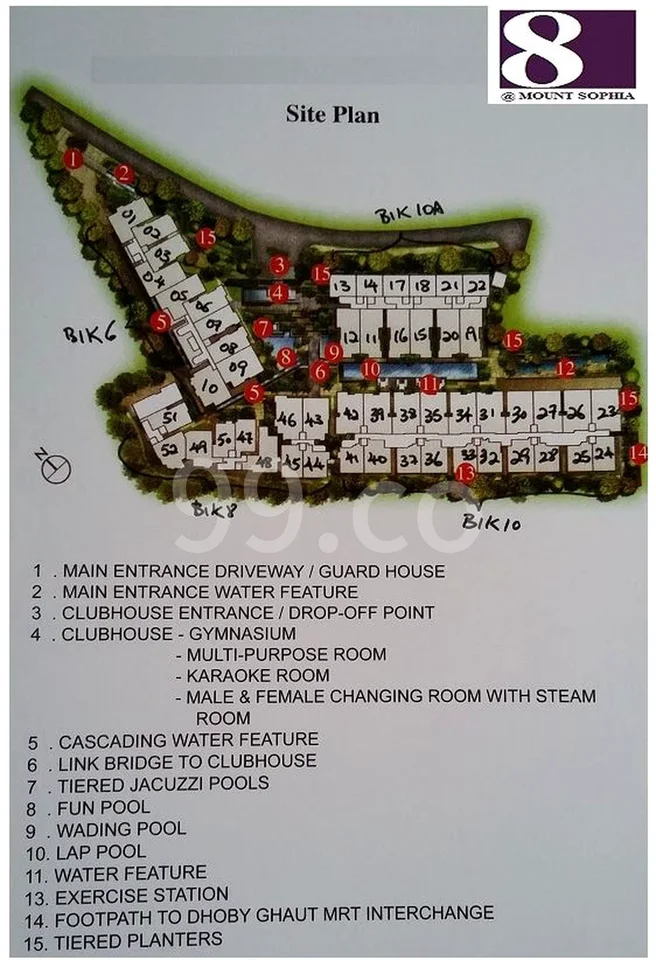 Site plan of 8 @MOUNT Sophia in Singapore