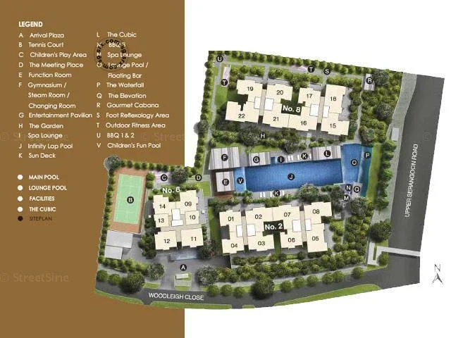 Site plan of 8@WOODLEIGH in Singapore
