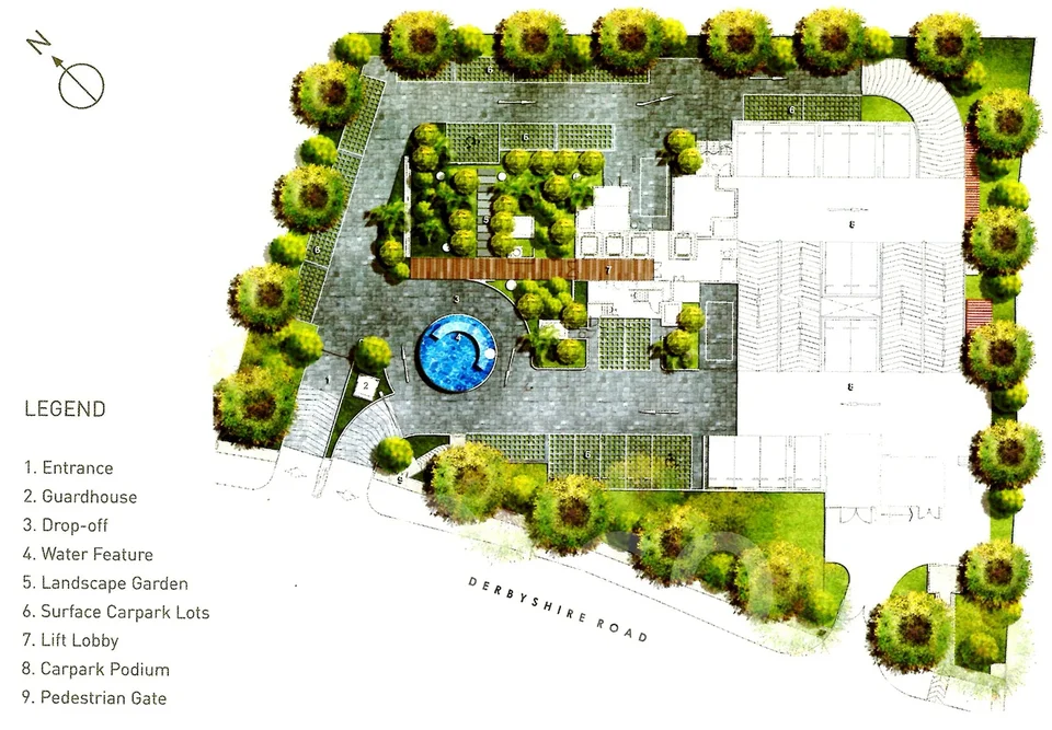 Site plan of Adria in Singapore