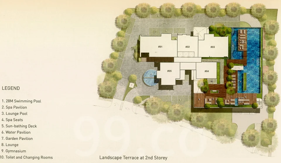 Site plan of Adria in Singapore