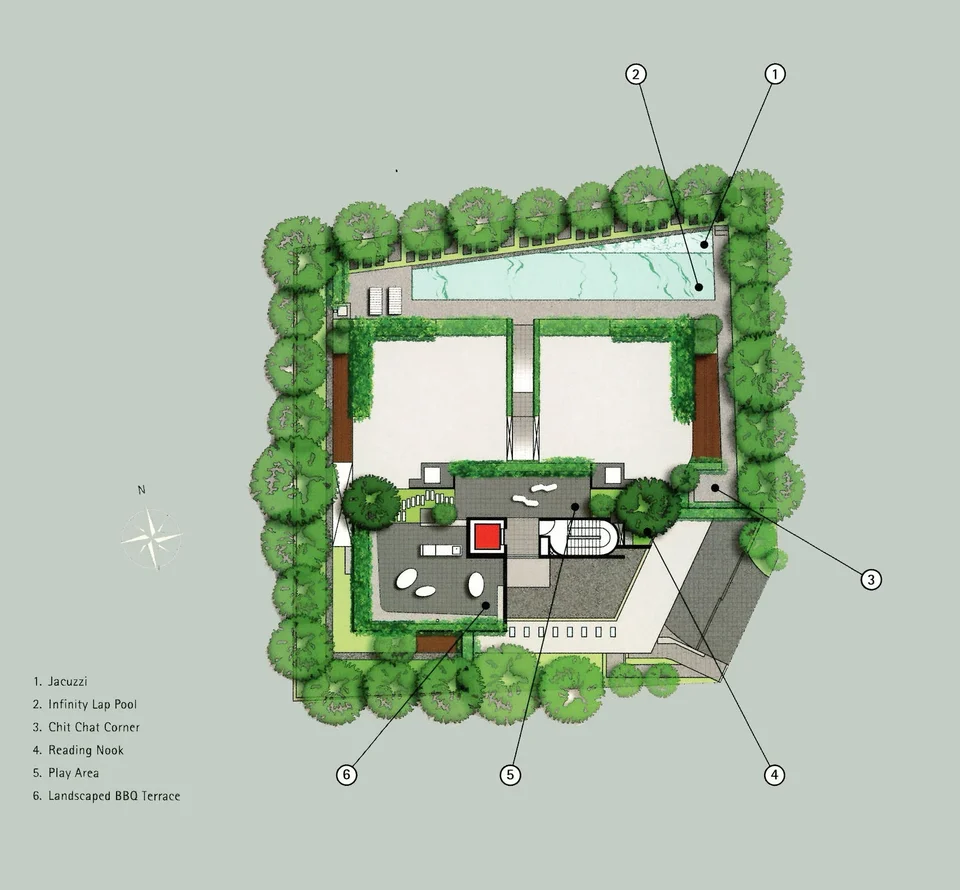 Site plan of Alegria in Singapore