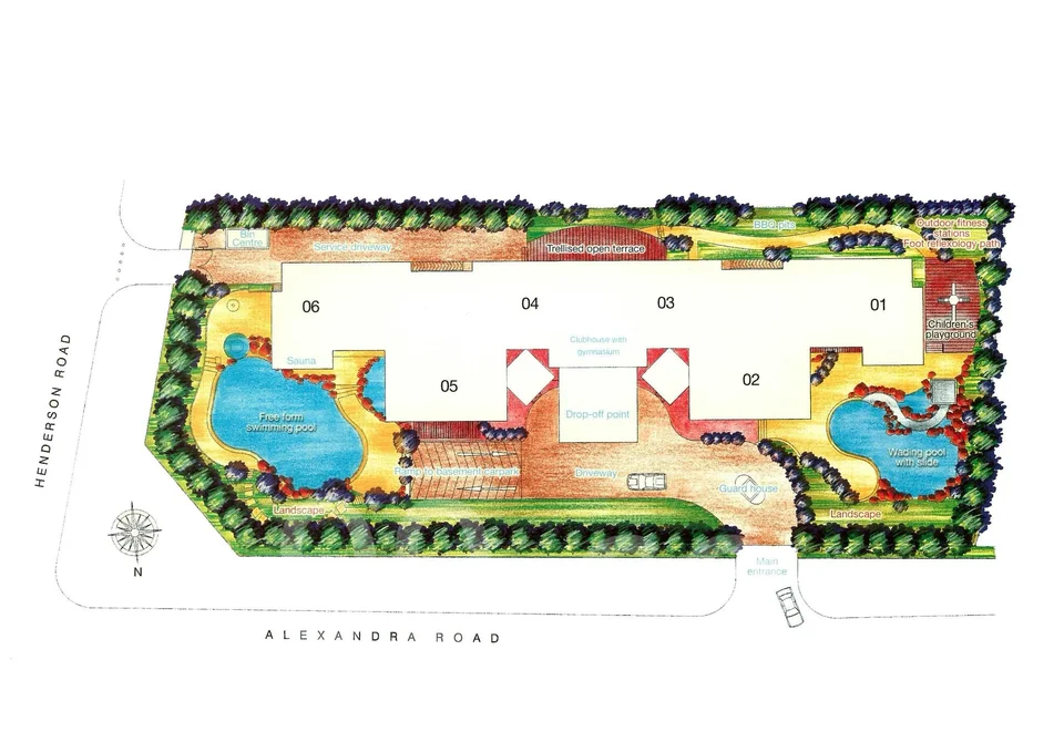 Site plan of Alessandrea in Singapore