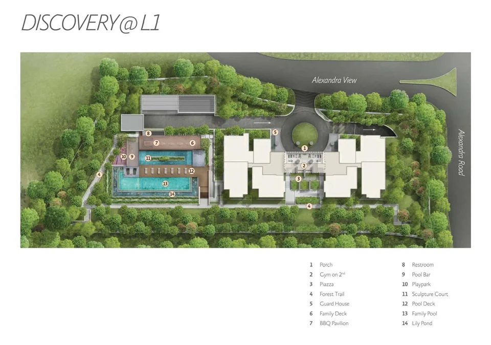 Site plan of Alex Residences in Singapore
