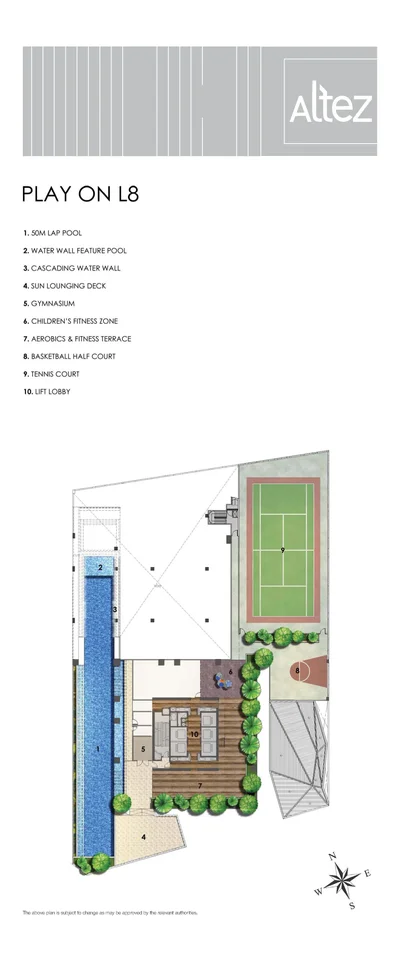Site plan of Altez in Singapore