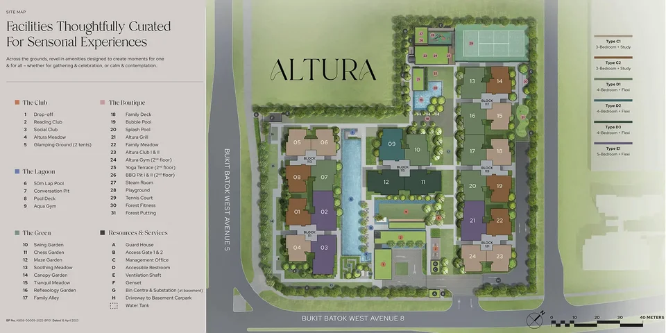 Site plan of Altura in Singapore