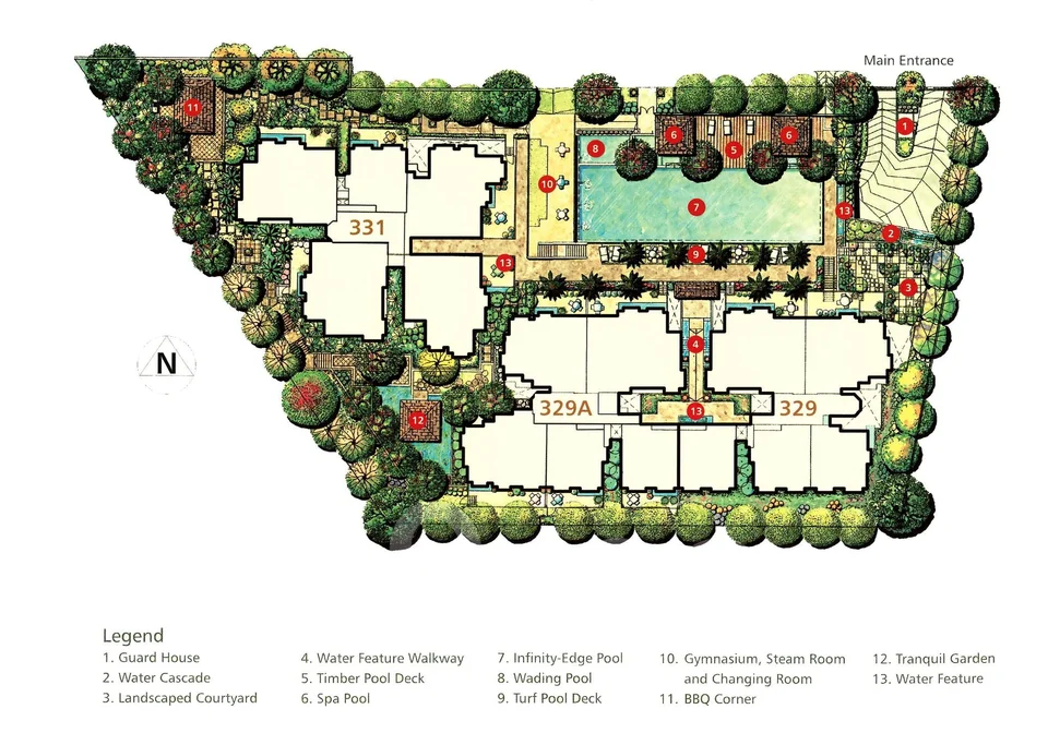 Site plan of Amaninda in Singapore