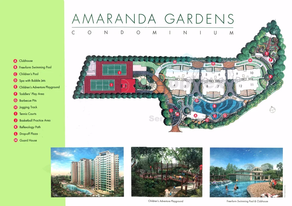 Site plan of Amaranda Gardens in Singapore