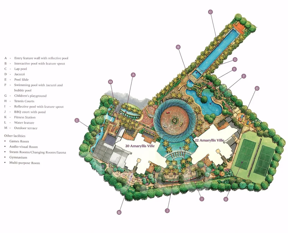Site plan of Amaryllis Ville in Singapore