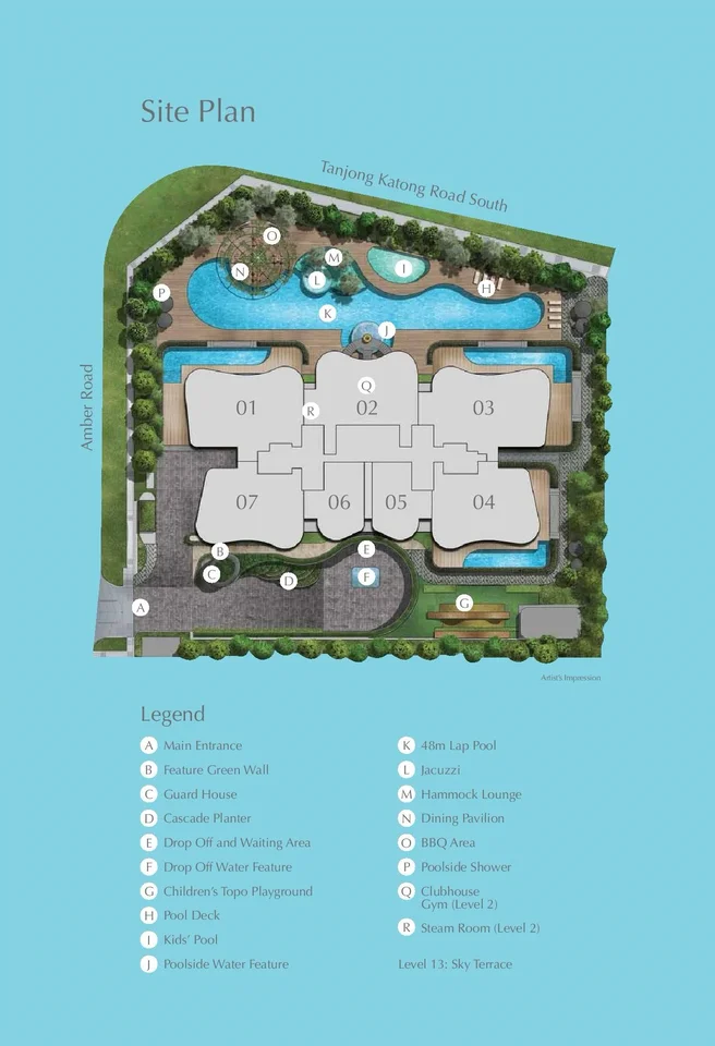 Site plan of Amber Skye in Singapore