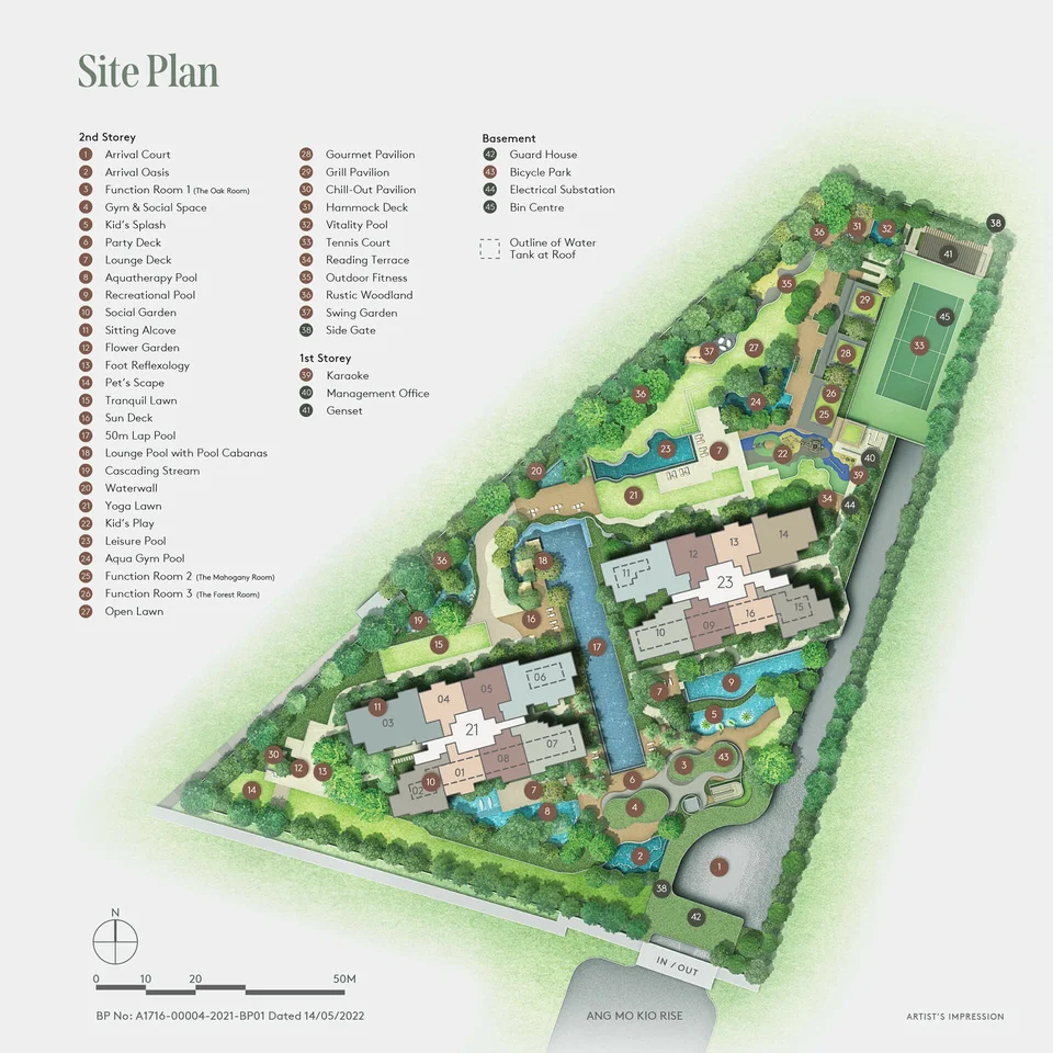 Site plan of Amo Residence in Singapore