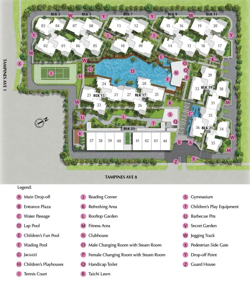 Site plan of Arc At Tampines in Singapore