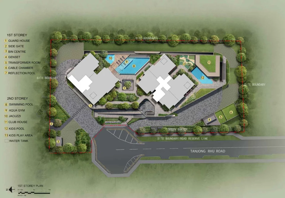 Site plan of Arina East Residences in Singapore