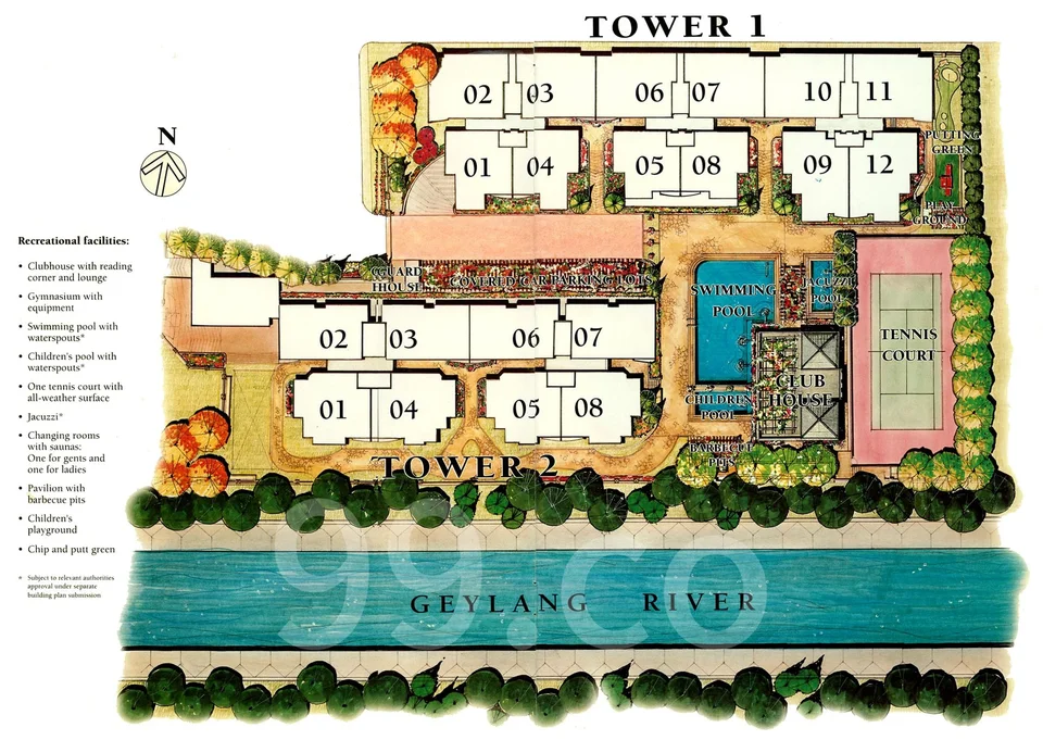 Site plan of Aston Mansions in Singapore