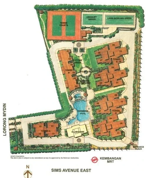 Site plan of Astoria Park in Singapore