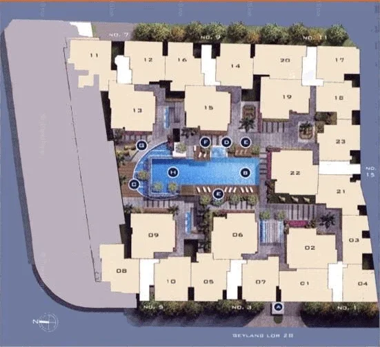 Site plan of Atrium Residences in Singapore