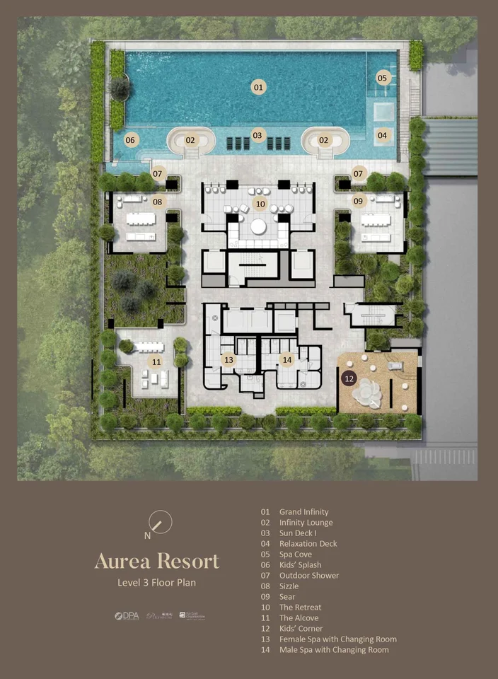 Site plan of Aurea in Singapore