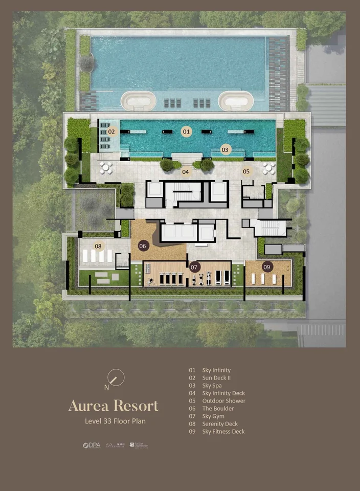 Site plan of Aurea in Singapore