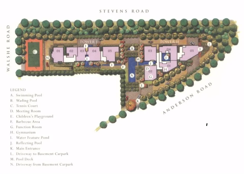 Site plan of Avalon in Singapore