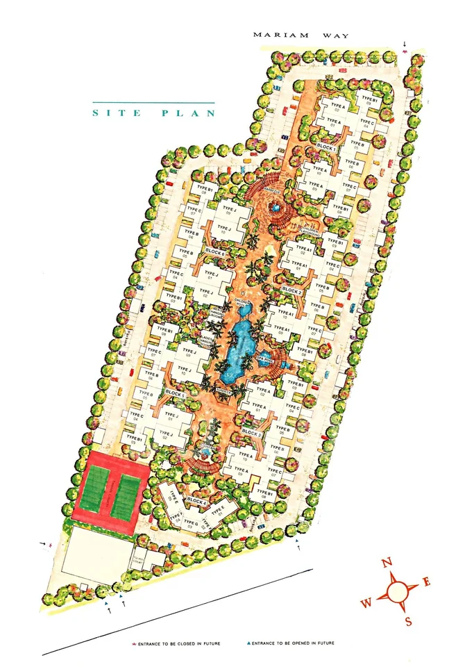 Site plan of Avila Gardens in Singapore