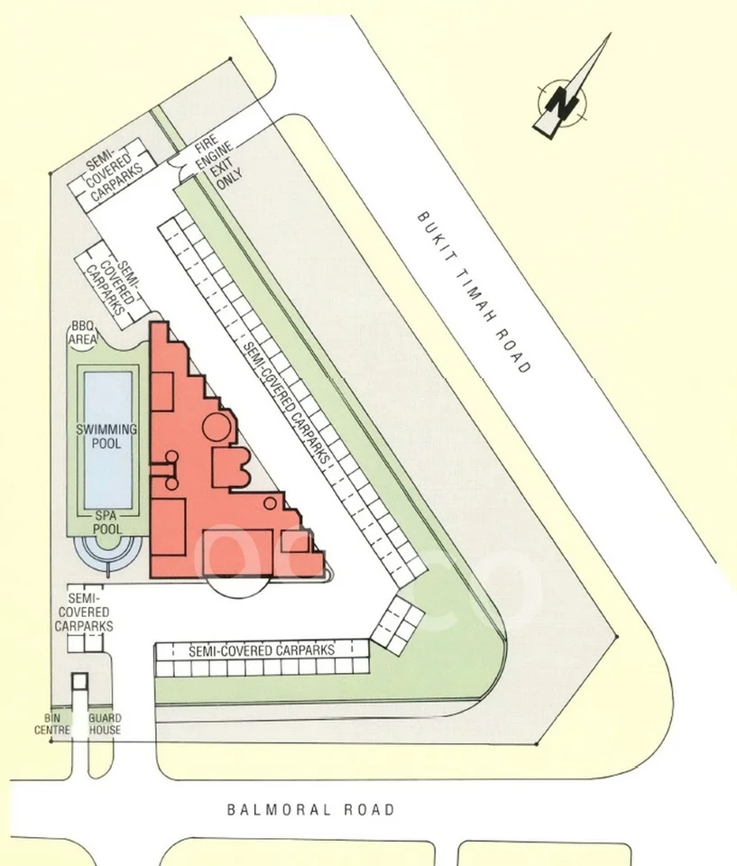 Site plan of Balmoral Gate in Singapore