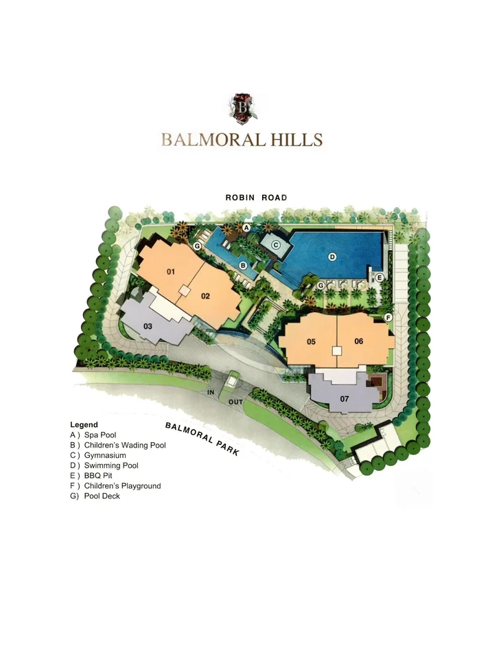 Site plan of Balmoral Hills in Singapore