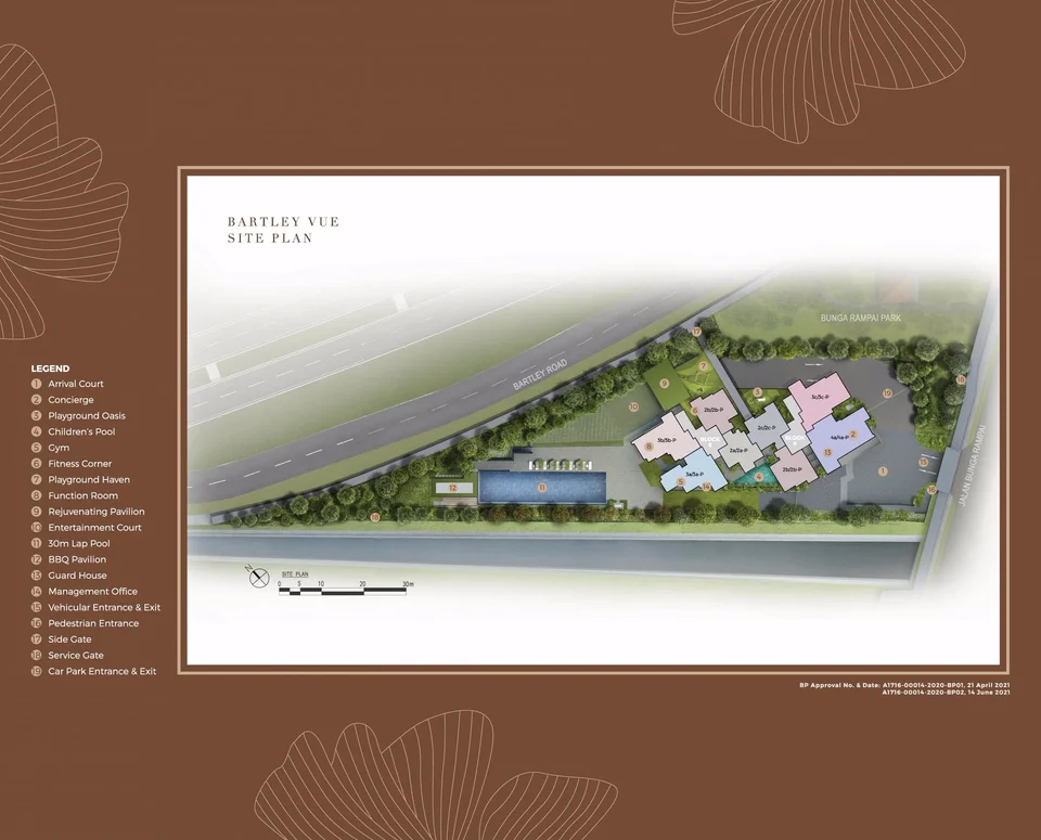 Site plan of Bartley Vue in Singapore