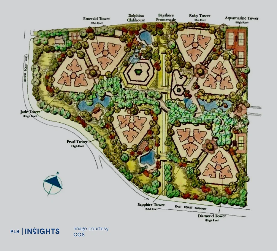Site plan of Bayshore Park in Singapore