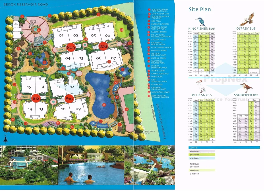 Site plan of Baywater in Singapore