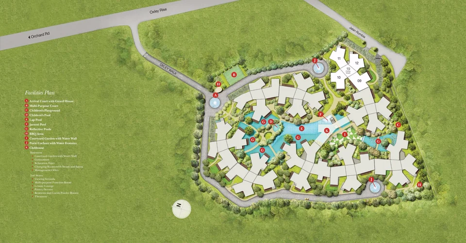 Site plan of Belle Vue in Singapore