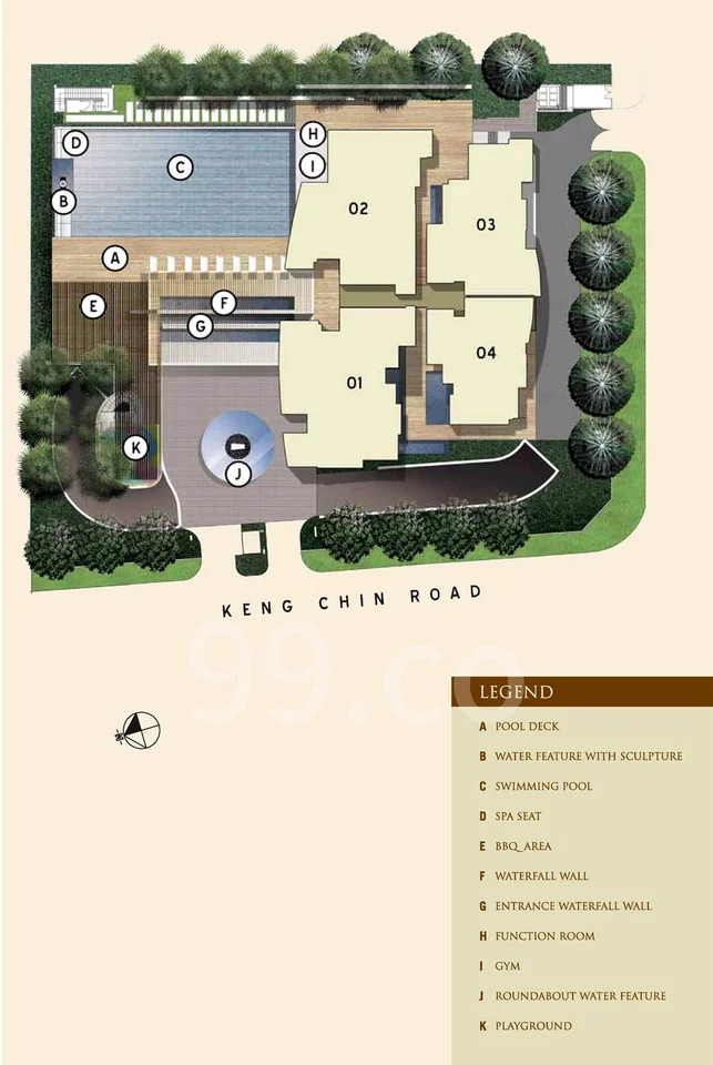 Site plan of Bellerive in Singapore