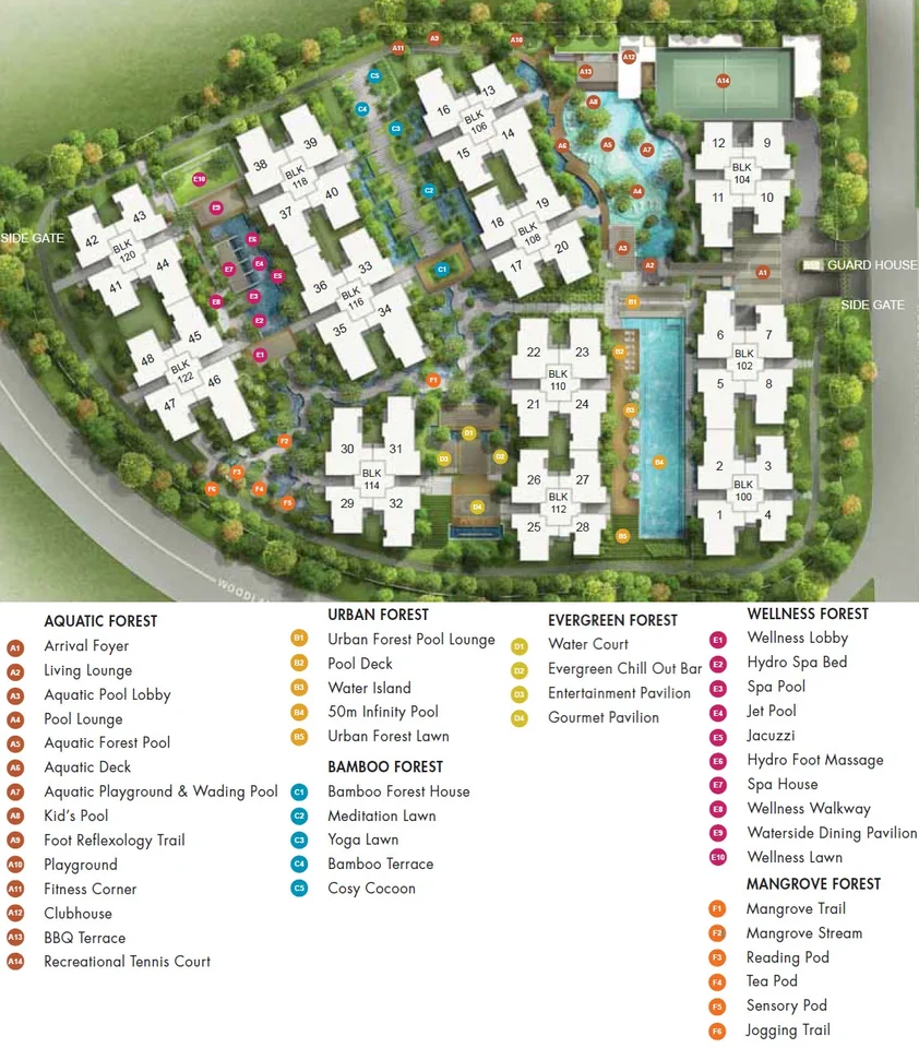 Site plan of Bellewoods in Singapore