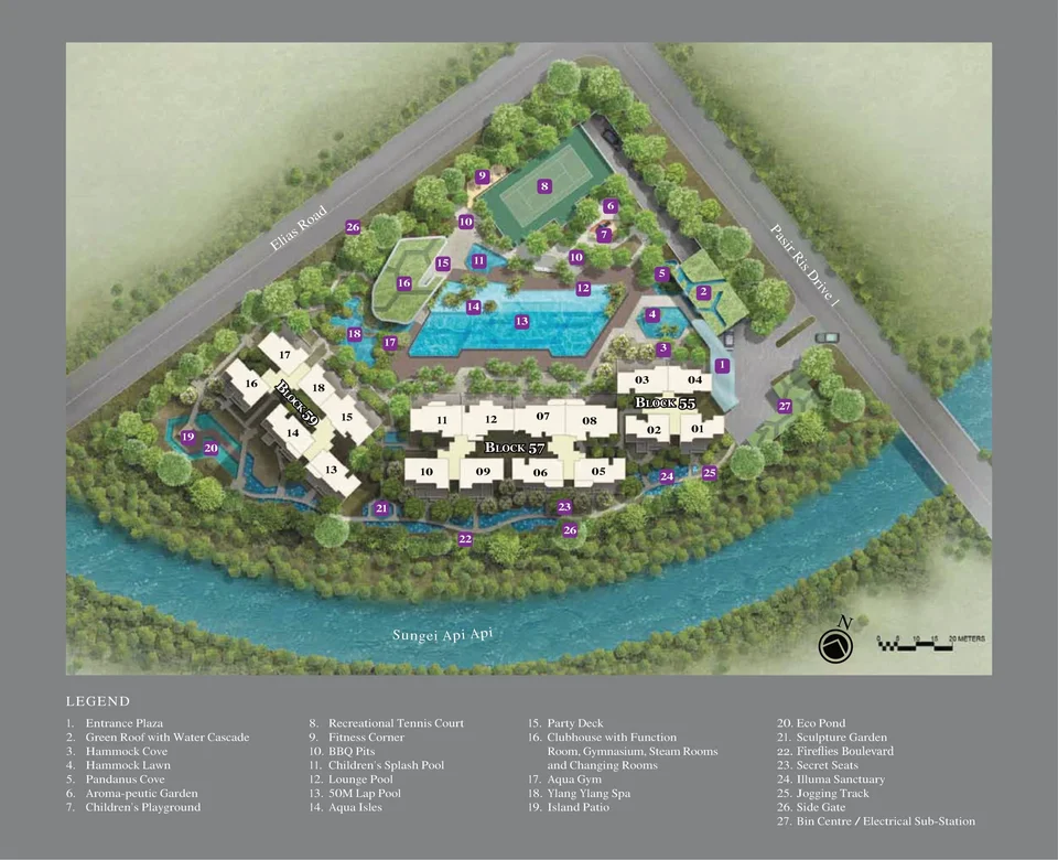 Site plan of Belysa in Singapore
