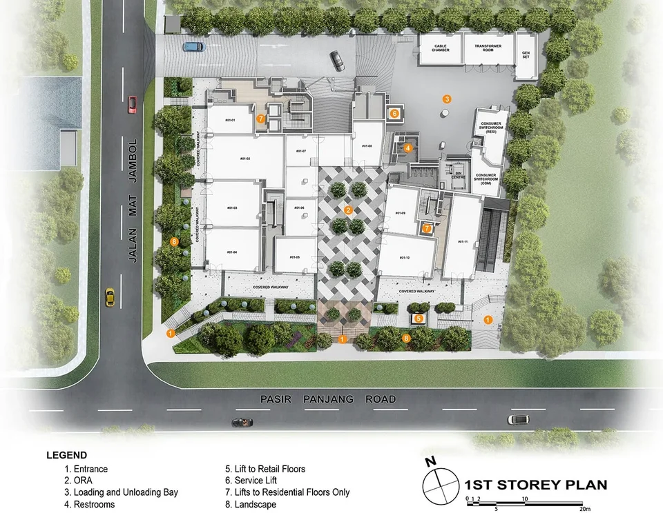 Site plan of Bijou in Singapore