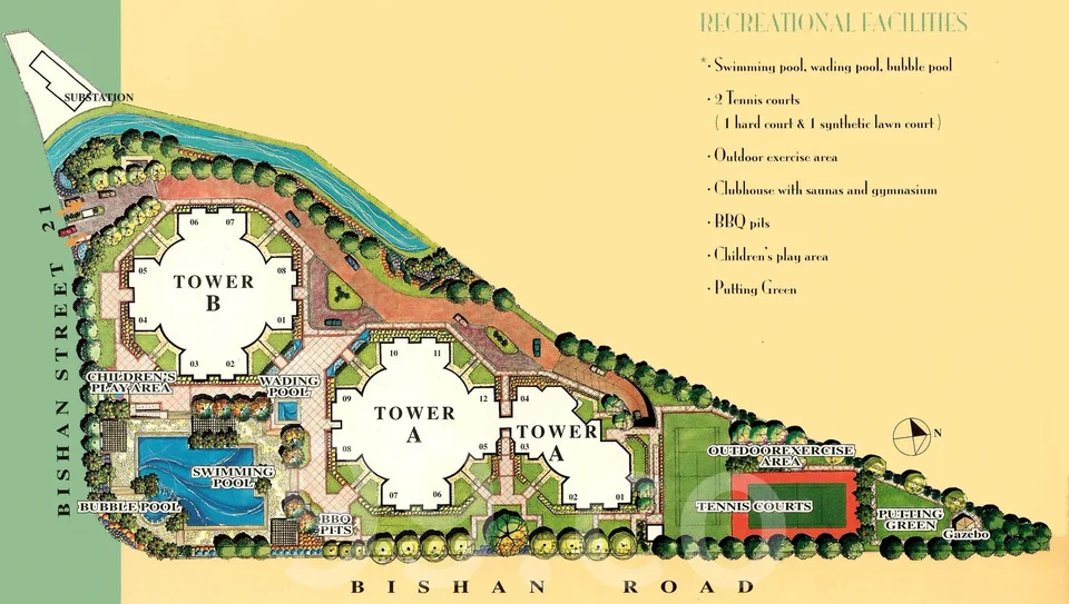 Site plan of Bishan 8 in Singapore