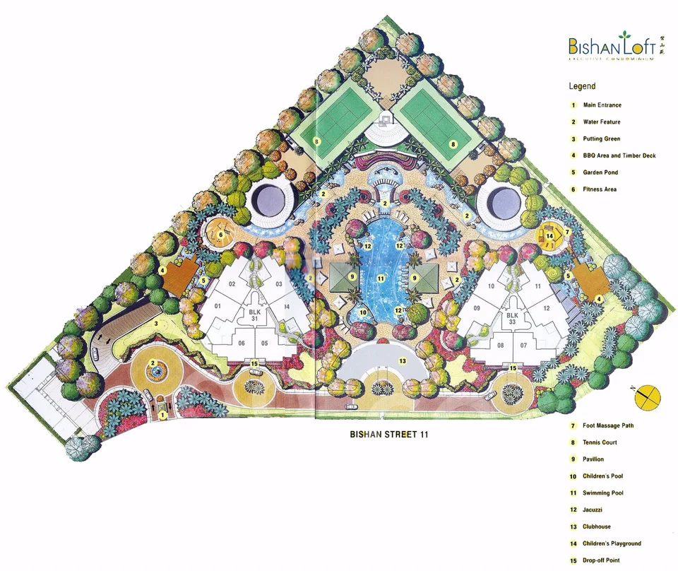 Site plan of Bishan Loft in Singapore